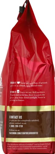 Eight O'Clock Coffee Eight O'Clock Ground Coffee, 100% Colombian Peaks, 11 Ounce (Pack of 4)