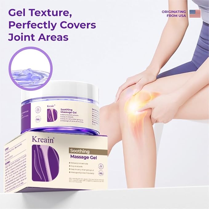 Soothing Massage Pain Relief Gel, Joint Purple Gel Cooling Soothes Cream for Knees, Hand Arthritis, Lumbar, Neck and Shoulders(3.5 Ounce, 5 Pack)