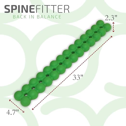Spinefitter by Sissel, Back Stretcher for Lower-Back Pain Relief, Back-Cracking Device, Back Cracker, Upper- and Lower-Back Stretcher, Back Decompression Device, Lumbar Stretcher, Green