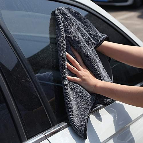 SOFTBATFY Microfiber Car Drying Towel, Shiny Bath Drying Towel Shower Cubicles Cloth for Water Removal in Shower and Bathroom (16x16inches*3pack)