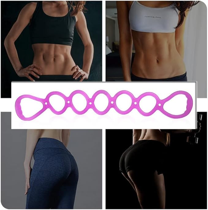 7 Ring Stretch Resistance Exercise Band, BetterJonny Workout Bands Yoga Stretching,Foot, Leg and Arm Exerciser for Home or Fitness Center Workout Walking Exercise