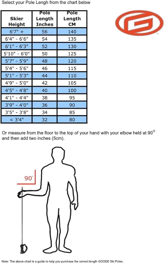 GOODE G Carbon Ski Poles – Ultra-Lightweight & Durable Carbon Fiber – Superior Balance – Shock Absorbing – High-Performance Downhill Ski Poles for Men & Women - Pair