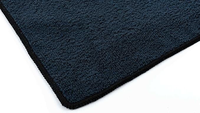 The Rag Company Microfiber Spa and Yoga Towel - Soft and Absorbent Towel for Gym, Spa, Exercise, Hotel, and Resort Use - Dries Fast - 16x27 inches, Midnight, 6-Pack