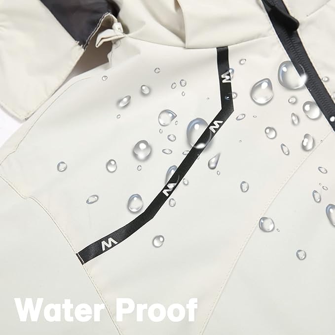 GIISAM Mens Windproof Jacket Waterproof Lightweight Mountain Sport Jacket for Men Hooded Windbreaker Raincoat