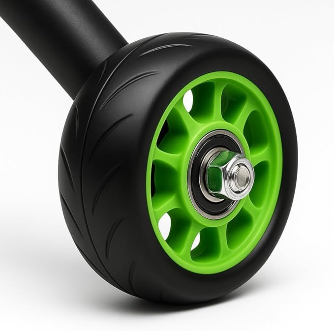 4-Wheel Ab Roller with Knee Pad β Abdominal Exercise Wheel for Core Strength Training, Stable Ab Workout Equipment for Men & Women, Non-Slip Handles, Smooth Bearings, Portable Home Gym Fitness Tool