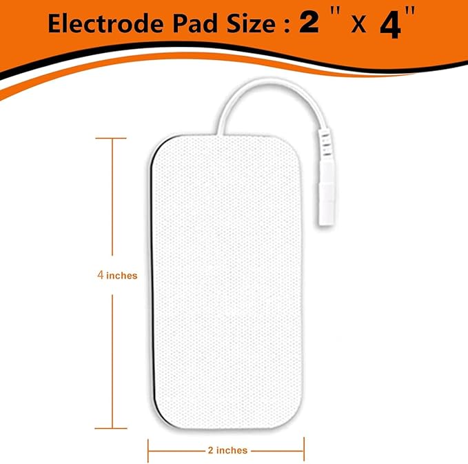 10PCS TENS Unit Replacement Pads 2x4, Reusable Electrodes for Muscle Stimulator Machine, Compatible with AUVON TENS, TENS 7000, Etekcity Tens Unit