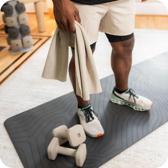 Suede Sweat Towel for Yoga, Pilates, Hot Yoga, Home Workouts, Gym - Soft Absorbent Quick Dry Hand Towel Travel Size