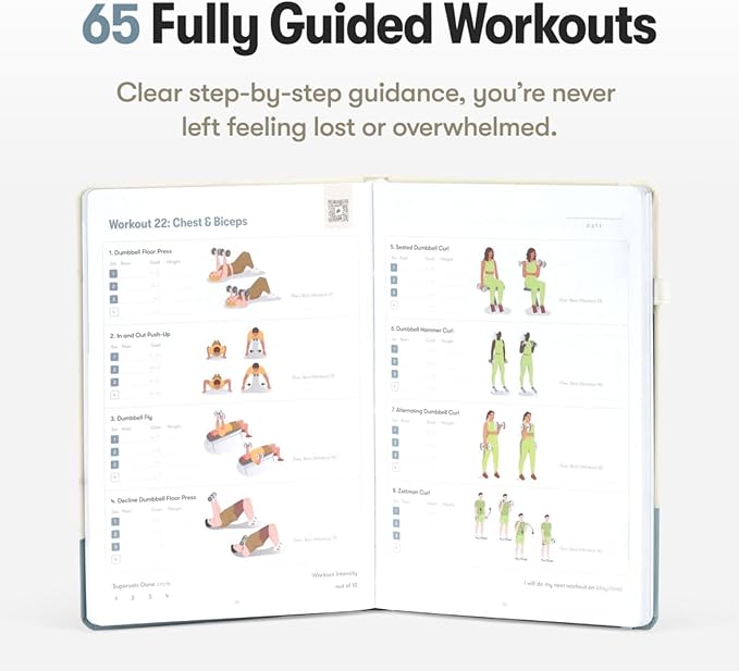 The Dumbbell Home Workout Journal. 13 Week Program. Fitness Planner/Workout Book that Only Requires Dumbbells. Workout Journal for Women & Men.