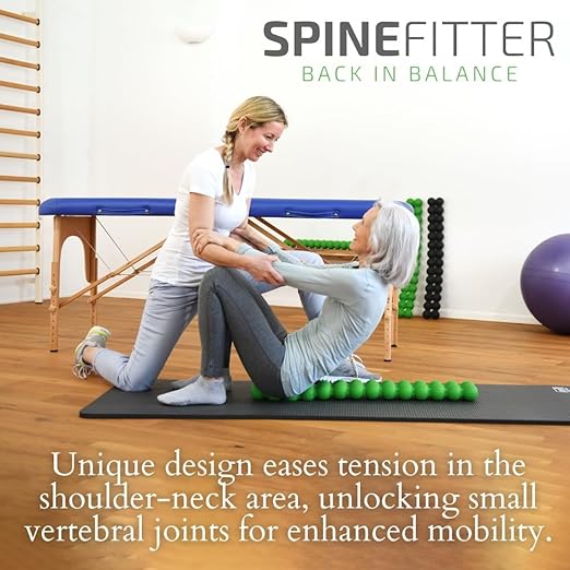 Spinefitter by Sissel, Back Stretcher for Lower-Back Pain Relief, Back-Cracking Device, Back Cracker, Upper- and Lower-Back Stretcher, Back Decompression Device, Lumbar Stretcher, Green