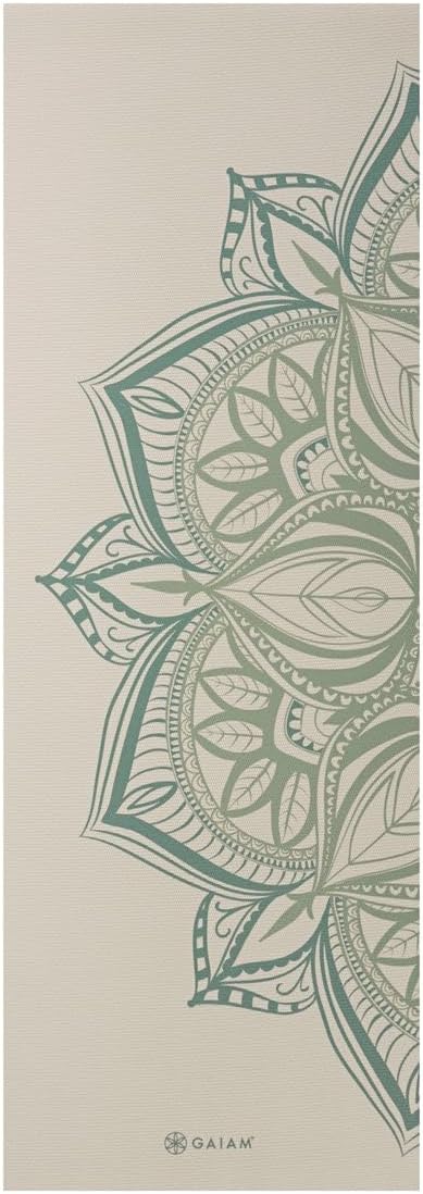 Gaiam Yoga Mat - Premium 5mm Print Thick Non Slip Exercise & Fitness Mat for All Types of Yoga, Pilates & Floor Workouts (68" x 24" x 5mm)