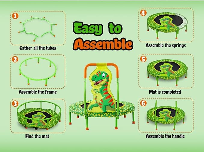 SSLine No-Gap 36'' Trampoline for Kids Toddler with Safety Pad, 36 inch Mini Trampoline with Heavy Duty Frame Indoor, Small Trampolines Max Load 220lbs, Gifts for Boys and Girls