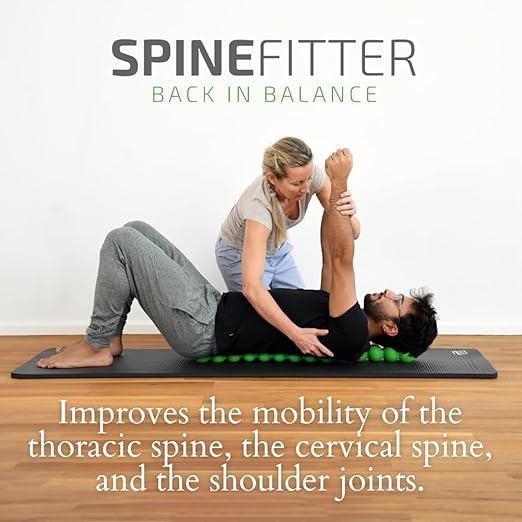 Spinefitter by Sissel, Back Stretcher for Lower-Back Pain Relief, Back-Cracking Device, Back Cracker, Upper- and Lower-Back Stretcher, Back Decompression Device, Lumbar Stretcher, Green