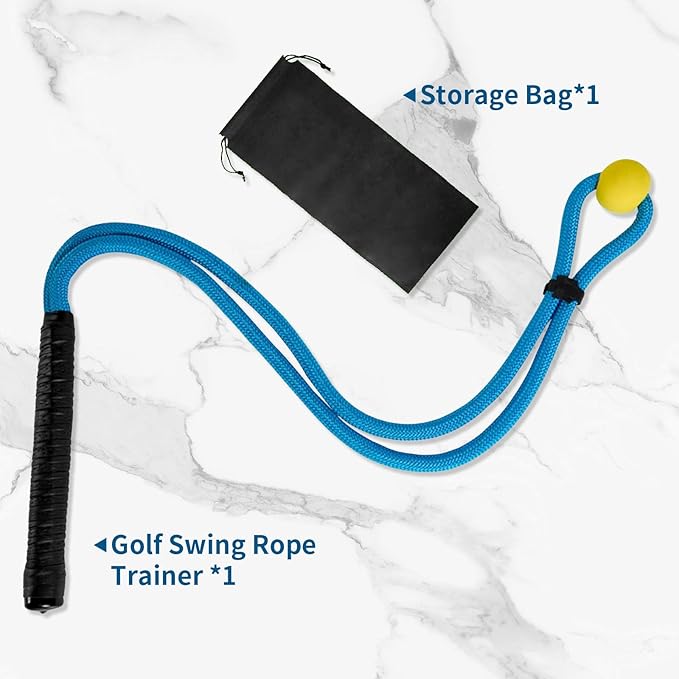 Golf Rope Swing Trainer, Golf Swing Training Aid, Golf Swing Trainer, Golf Training Aid, Golf Swing Trainers, Golf Speed Trainer, Can Improve Speed, Rhythm, Flexibility, and Strength