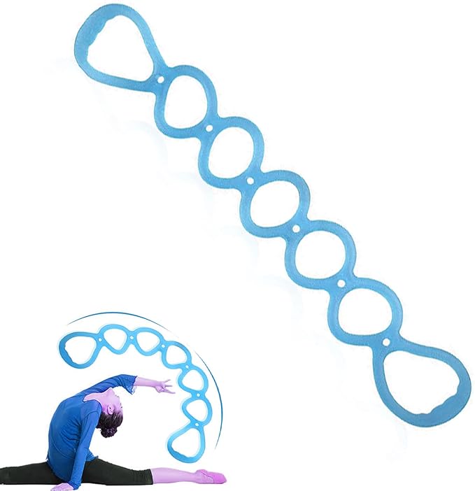 7 Ring Stretch Resistance Exercise Band, BetterJonny Workout Bands Yoga Stretching,Foot, Leg and Arm Exerciser for Home or Fitness Center Workout Walking Exercise