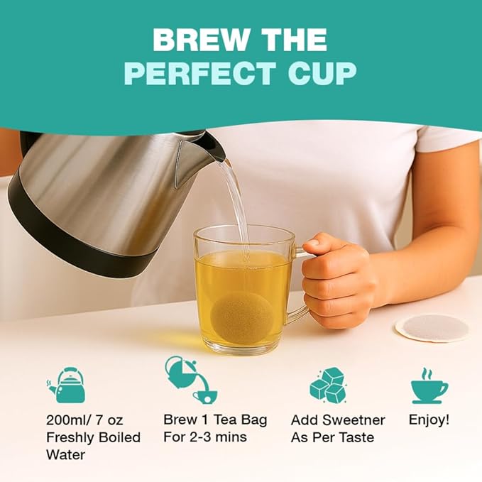 HANDPICK, Spearmint Tea Bags (100 Herbal Tea Bags) |Refreshing Mint Tea | Non-GMO | Round Eco-Conscious Teabags