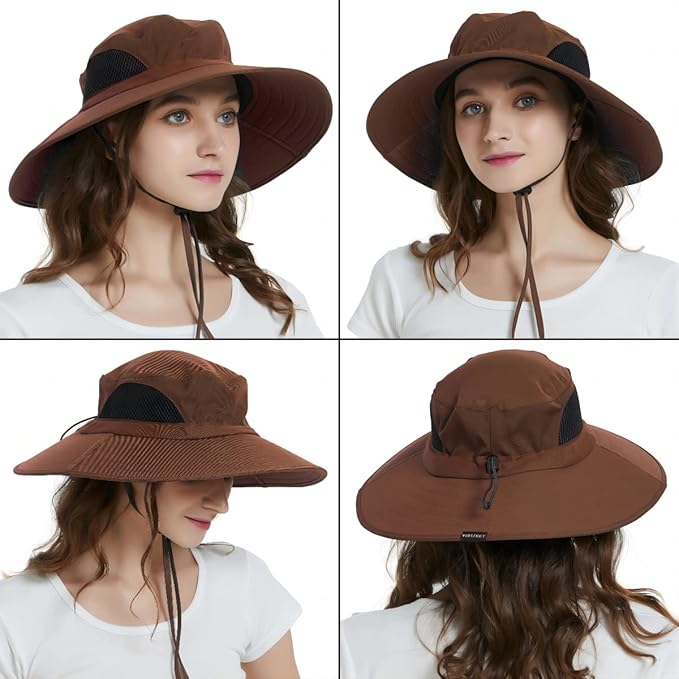 EINSKEY Wide Brim Sun Hat, UPF 50+ UV Protection Waterproof Packable Bucket Hat for Men & Women, Fishing Hiking Beach Garden