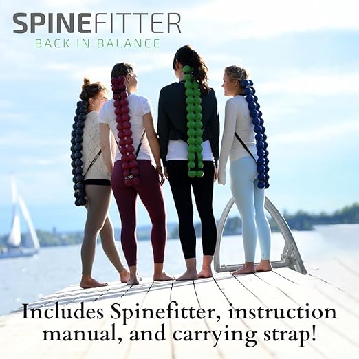 Spinefitter by Sissel, Back Stretcher for Lower-Back Pain Relief, Back-Cracking Device, Back Cracker, Upper- and Lower-Back Stretcher, Back Decompression Device, Lumbar Stretcher, Green