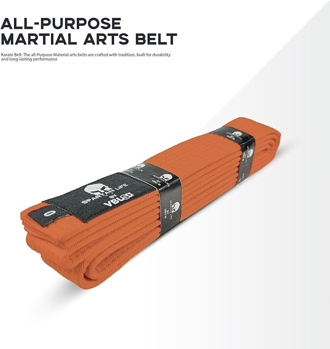 Karate Belt, All-Purpose Martial Arts Belt, Judo, Taekwondo Belt, Durable MMA Color Rank TKD Belt Size 0-6.