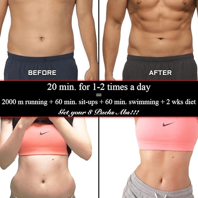 EMS Muscle Stimulator, ABS Stimulator, Abdominal Toning Belt Home Office Fitness Workout Equipment for Abdomen