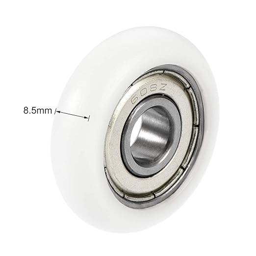 uxcell Ball Bearing Guide Pulley Roller Round Wheel 8x30x8.5mm Double Metal Shielded (GCr15) Chrome Steel Bearings 2pcs