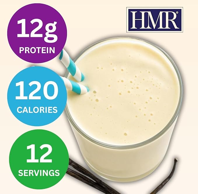 HMR 120 Vanilla Shake Meal Replacement Powder | Vanilla Shake Mix to Support Healthy Weight Loss | 12g of Protein | Nutritional Drink | Low Calorie Food | 12 Servings