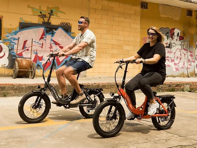 DriftGod Folding Electric Bike for Adults β 1000W Motor, 20"x3" Fat Tire, 48V Removable Battery, All-Terrain E-Bike with 7-Speed, Front Suspension β Powerful Foldable Ebike for Commuter