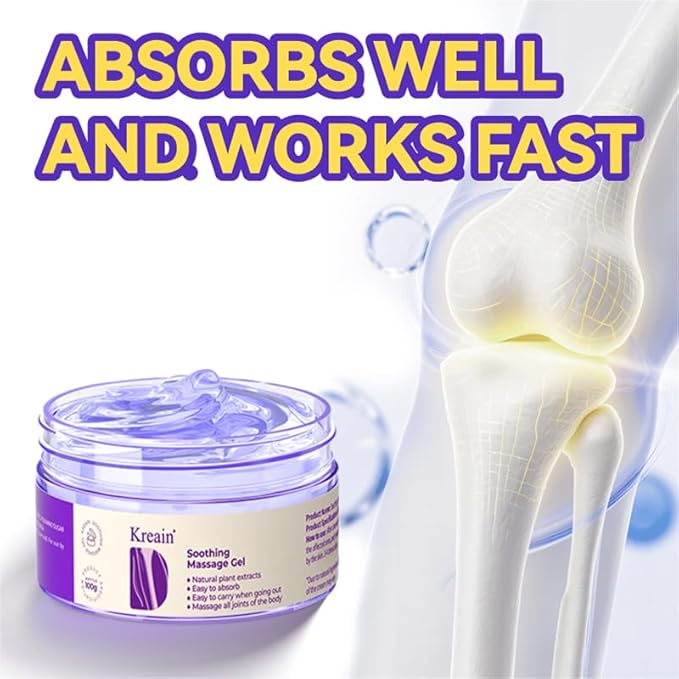 Soothing Massage Pain Relief Gel, Joint Purple Gel Cooling Soothes Cream for Knees, Hand Arthritis, Lumbar, Neck and Shoulders(3.5 Ounce, 5 Pack)