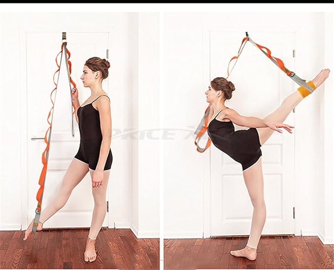 Leg Stretch Band - To Improve Leg Stretching - Easy Install on Door - Perfect Home Equipment For Ballet, Dance And Gymnastic Exercise Flexibility Stretching Strap Foot Stretcher Bands