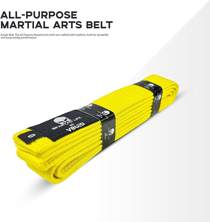 Karate Belt, All-Purpose Martial Arts Belt, Judo, Taekwondo Belt, Durable MMA Color Rank TKD Belt Size 0-6.