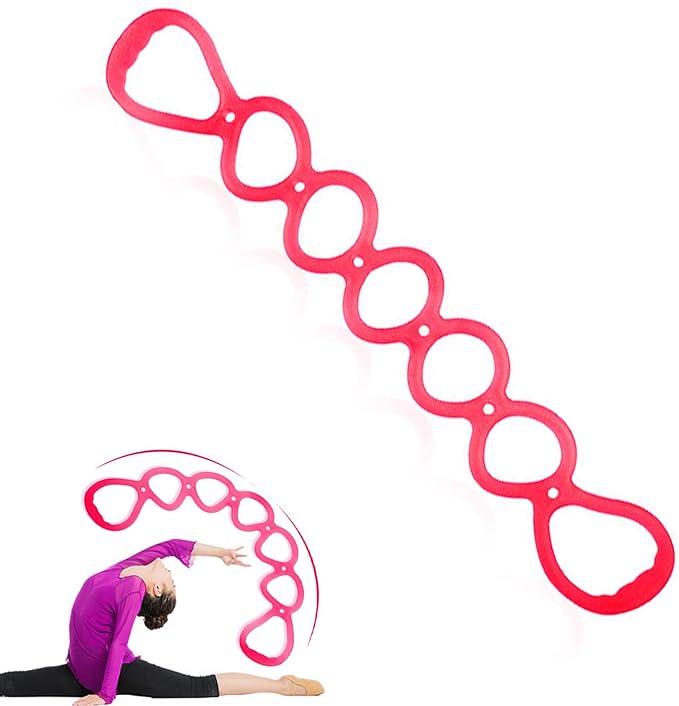 7 Ring Stretch Resistance Exercise Band, BetterJonny Workout Bands Yoga Stretching,Foot, Leg and Arm Exerciser for Home or Fitness Center Workout Walking Exercise