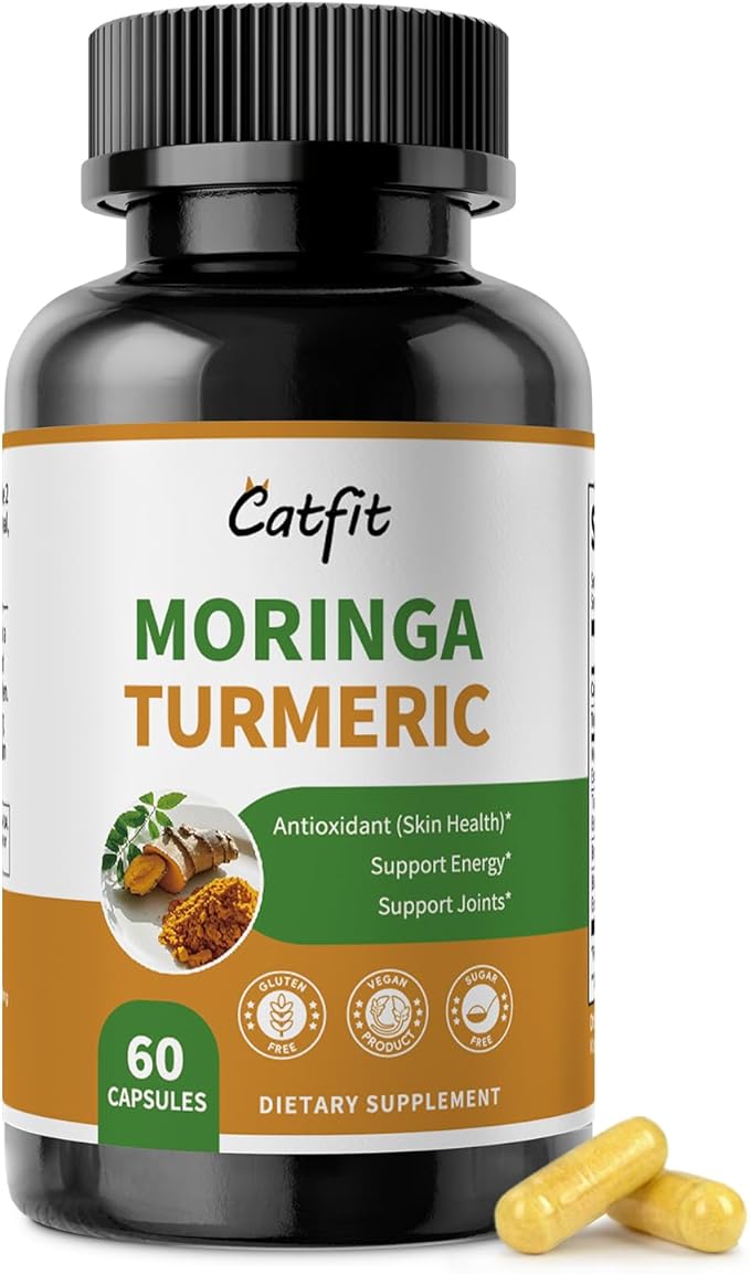 Moringa Capsules 10-in-1 Superfood Supplement ā Turmeric Curcumin, Bromelain & Black Pepper ā Supports Mobility & Recovery, Energy, Digestion, Immunity & Skin Vitality ā Vegan, Non-GMO, Gluten-Free