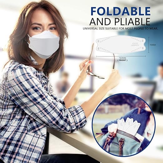 LEVENIS KN95 Face Masks 100 Pack, Breathable Comfortable and Disposable KN95 Mask, White