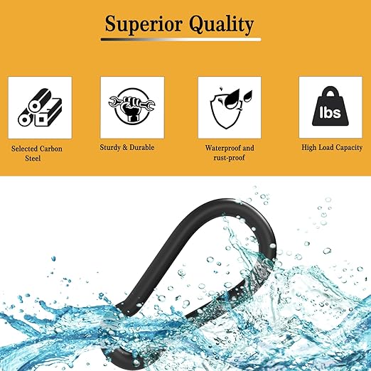 100Pcs 2.4" Carabiner Clip Spring Snap Hook, M6 2-3/8 Inch Heavy Duty Black Small Carabiner, Quick Link Keychain Clip for Keys Swing Set Camping Gym Hiking Traveling(260 lbs Capacity)