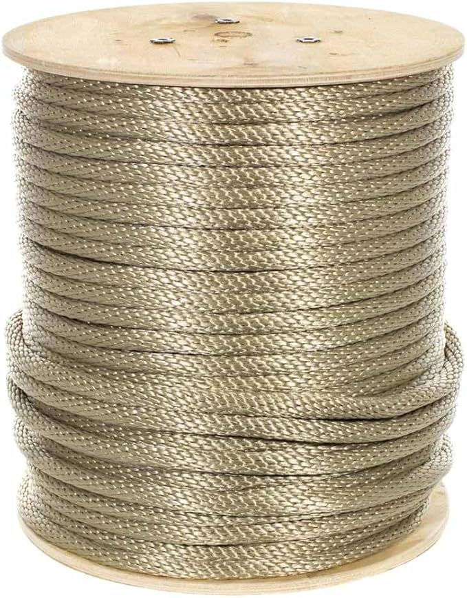 Rope and Cord Solid Braid Multifilament Polypropylene Rope- 5/8 Inch- Over 20 Colors
