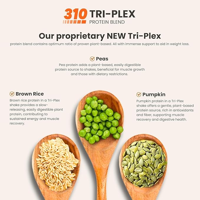 310 Nutrition All-In-One Meal Replacement Shake Powder - Plant-Based Protein Smoothie Blend w/High Fiber, Probiotics & Adaptogens - Low Carb, Vegan, Keto & Paleo Friendly - Tropical Coconut - 28 Srv
