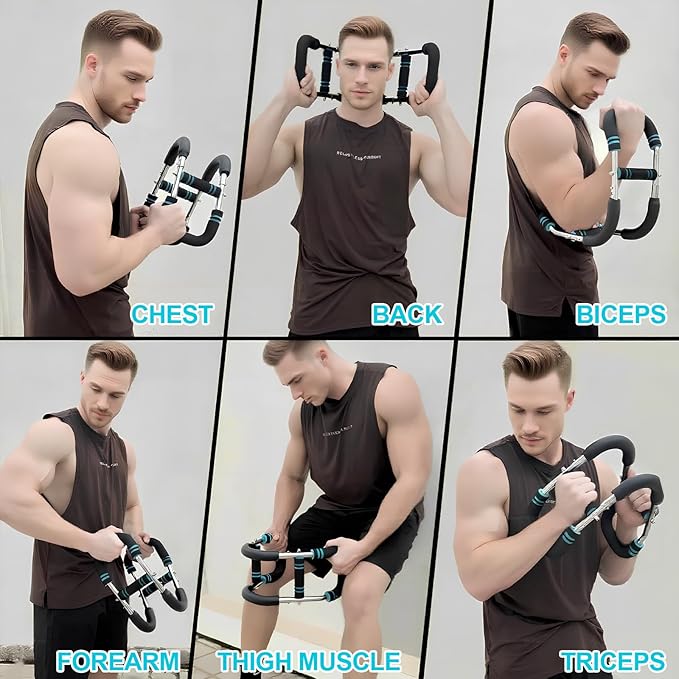 Twister Arm Trainer, Adjustable Resistance 60-110 lbs Chest and Arm Workout Equipment for Men and Women, Portable Home Gym Strength Trainer with Anti-Slip Handles