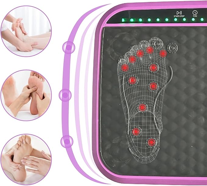 Vibration Plate Fitness Platform Whole Body Exercise Machine with 120 Speed Levels, Lymphatic Drainage, Fat Burning, and Weight Loss, Perfect for Women, Men, and Home Gym Exercise