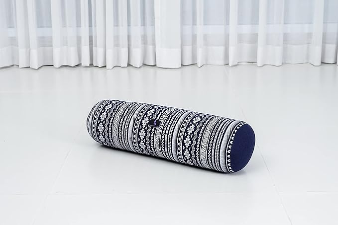 Leewadee Small Yoga Bolster – Shape-Retaining Cervical Neck Roll, Tube Pillow for Comfortable Reading, Kapok Filling, 22 x 6 x 6 inches