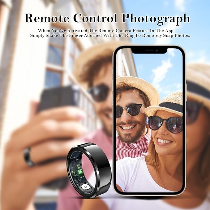 Smart Ring for Women Men-Wearable Fitness Tracker with Sleep Tracking Heart Rate Healthy Monitor Ring Activity Monitoring Steps Calories