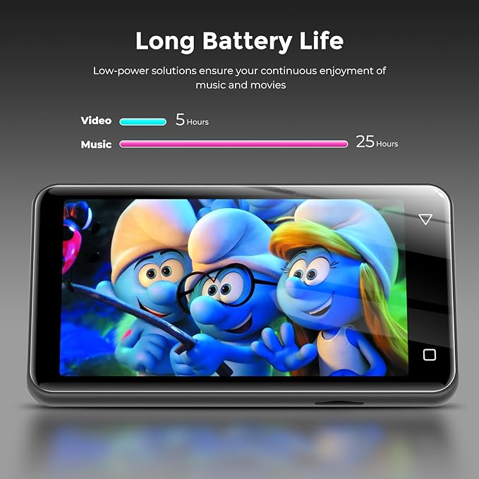 innioasis 80GB MP3 Player with Bluetooth and WiFi, MP3 Player for Kids with Spotify, Spotify Kids, Pandora, Audible, 4.0" Touch Screen Music Player with Parental Controls, Up to 1TB (Gray)