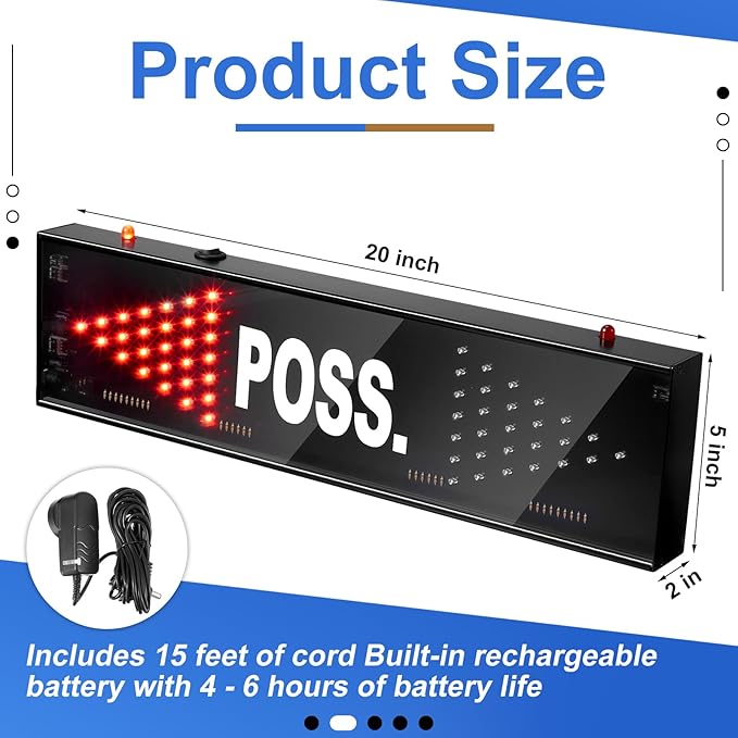 Suzile LED Basketball Possession Indicator Arrow Toggle Switch Operation for Basketball League Scrimmage Practice or Team That is Budget Conscious or Needs Several Possession Arrows (Classic Style)