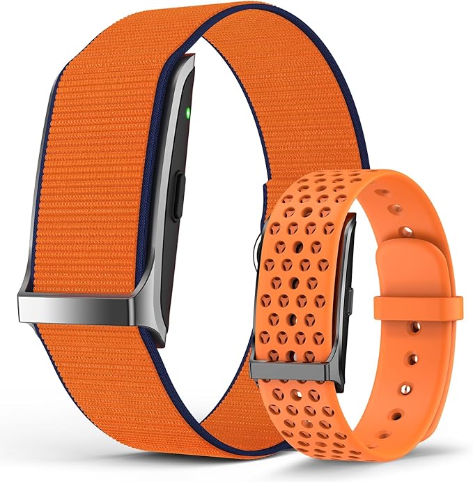 Smart Bracelet, Wearable Activity & Fitness Tracker Band, 24H Sleep Tracker, All-Day Continuous Heart Rate Blood Pressure Stress HRV Monitor, 170+ Sport Modes Smart Wristband with 2 Bands, Free APP