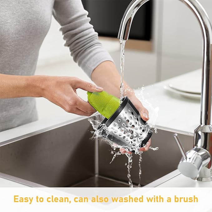 Electric Cheese Grater 5 In 1 Professional One-Touch Control Professional electric slicer/shredder, Spiralizer for Veggies, Carrots