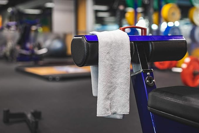 The Rag Company Microfiber Spa and Yoga Towel - Soft and Absorbent Towel for Gym, Spa, Exercise, Hotel, and Resort Use - Dries Fast - 16x27 inches, Ice Grey, 6-Pack