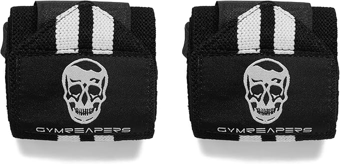 Gymreapers Weightlifting Wrist Wraps (IPF Approved) 18" Professional Quality Wrist Support with Heavy Duty Thumb Loop - Best Wrap for Powerlifting Competition, Strength Training, Bodybuilding