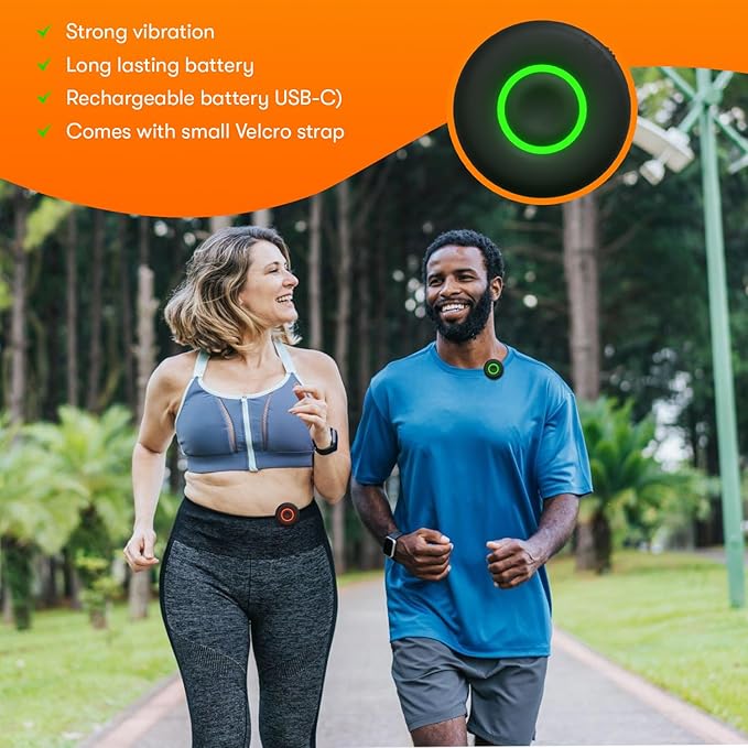Rest Time Fitness Timer - Countdown Gym Timer and Stopwatch, Vibrating, Compact Design, Rechargeable Battery