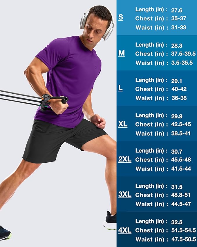 G Gradual Men's Workout Shirts Quick Dry Athletic Running T-Shirts Lightweight Moisture Wicking Short Sleeve Sports Gym Tops