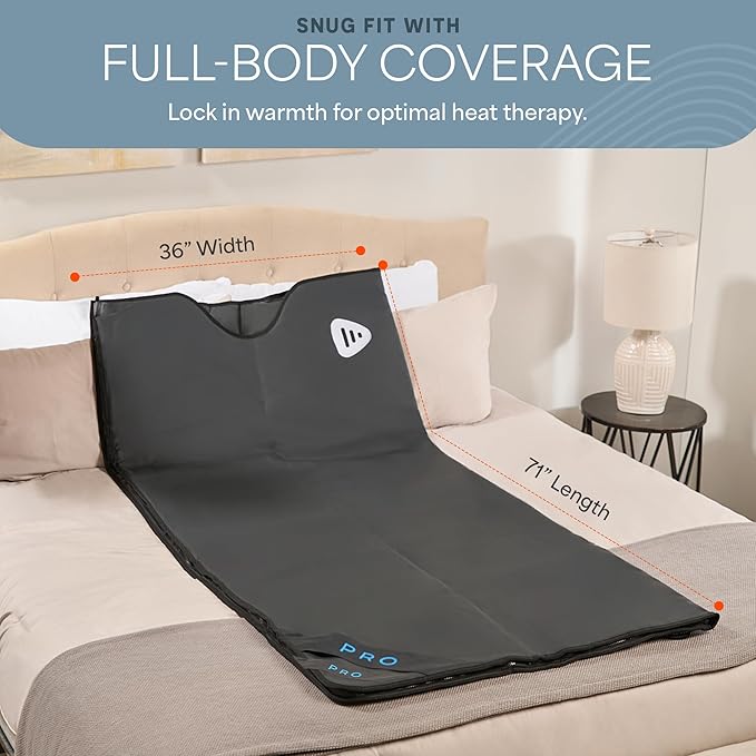 LifePro RejuvaWrap Infrared Sauna Blanket for Detox & Relaxation – Available in 5 Colors & 3 Models – Portable Far Infrared at Home Sauna for Muscle Relief, Circulation & Recovery – 9 Heat Levels