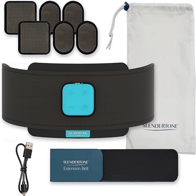 Slendertone Evolve Abs Trainer, EMS Training Device, Abdominal Muscle Trainer, Abdominal Trainer with 12 Programs and 100 Intensities, Portable Muscle Stimulator, for Abdomen Fitness Training