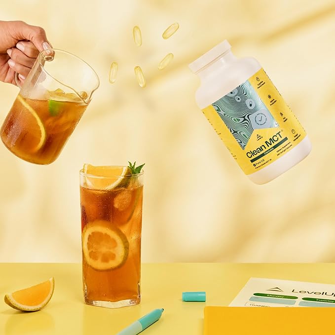 LevelUp Clean MCT Oil Capsules - 100% Caprylic C8 for Energy, Focus, Weight Management, Gut Health, Brain Superfuel - Keto Supplement for Ketogenic Diet and Ketones - Non-GMO (280 Count)